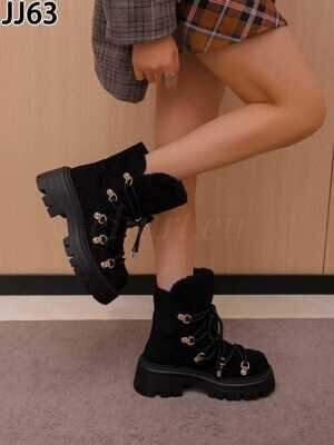 Botki damskie ocieplane JJ63.BLACK (36/41,12par)