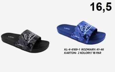 Klapki męskie9A6169-1.MIX (41/46,18par)