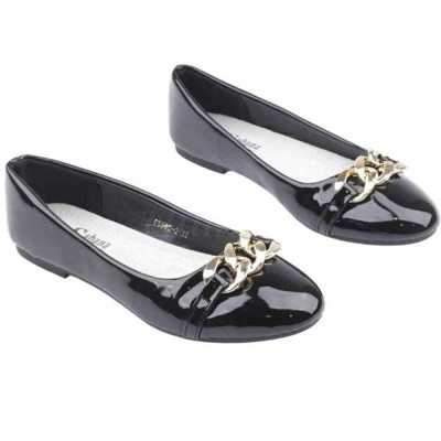 Balerinki dziewczęce 5AF55BC-2.BLACK (31/36,12par)