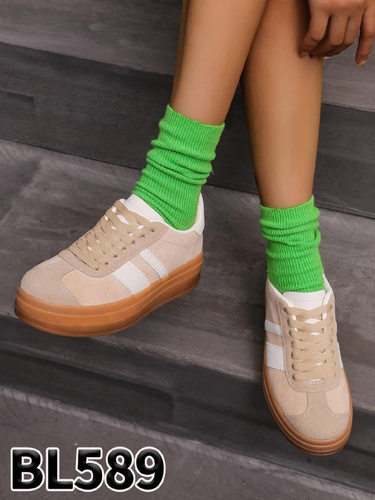 Buty sportowe damskie BL589.KHAKI (36/41,12par)