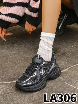 Buty sportowe damskie LA306.ALL BLACK (36/41,12par)