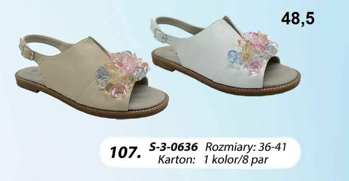 Sandały damskie 7A0636.WHITE (36/41,8par)