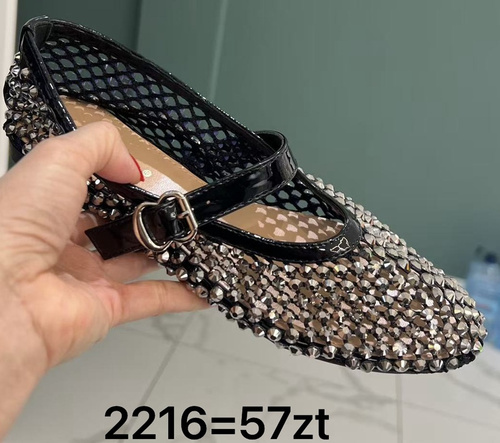 Balerinki damskie 2216.BLACK (36/41,12par)