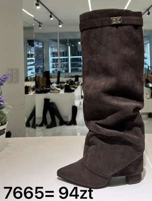 Kozaki damskie 7665.BROWN (36/41,12par)