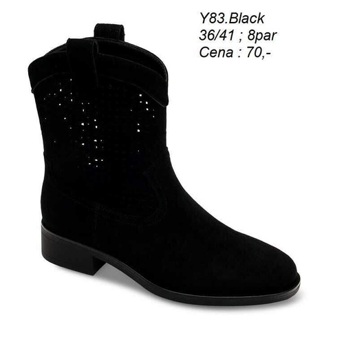 Botki damskie 7AY83.BLACK (36/41,8par)