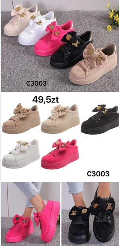 Trampki damskie 7AC3003.BLACK (36/41,12par)