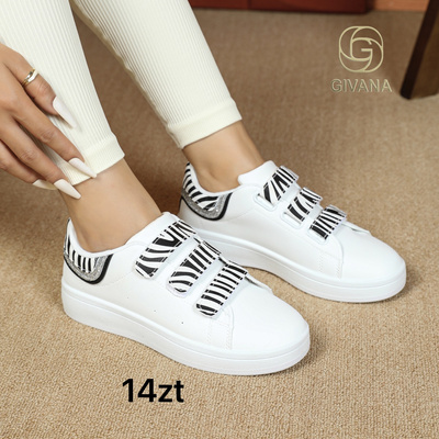 Trampki damskie 7AM2402.WHITE/BLACK (36/41,12par)