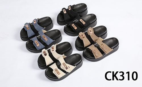 Klapki damskie CK310.KHAKI (36/41,12par)