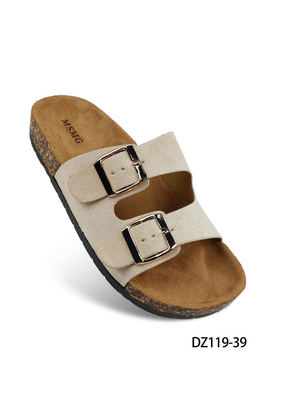 Klapki damskie DZ119-39.KHAKI (36/41,12par)