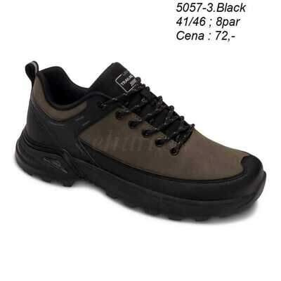 Buty sportowe męskie 9A5057-2.BLACK/BROWN (41/46,8par)
