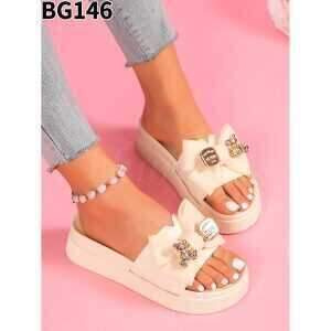 Klapki damskie   7ABG146.BEIGE  (36/41,12par)