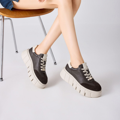 Buty sportowe damskie 7AY605-1.BROWN (36/41,8par)