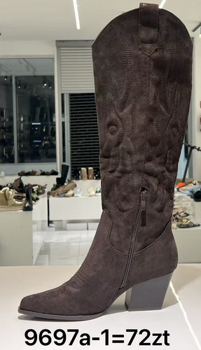 Kozaki damskie 9697A-1.BROWN (36/41,12par)