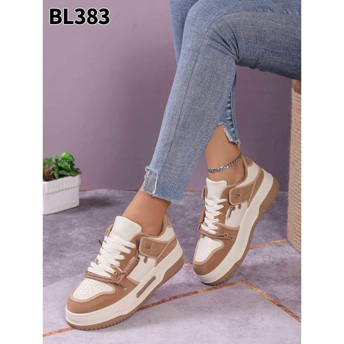 Buty sportowe damskie 7ABL383.KHAKI  (36/41,12par)