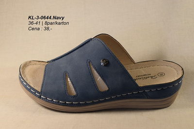 Klapki damskie 3-0644.NAVY (36/41,8par)