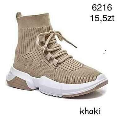 Botki damskie 7A6216.KHAKI (36/41,12par)