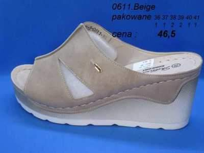 Klapki damskie 7A0611.BEIGE (36/41,8par)