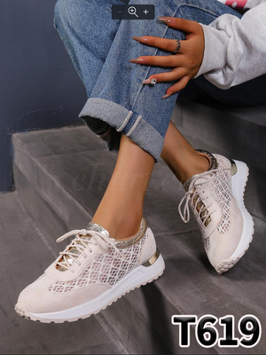 Buty sportowe damskie 7AT619.BEIGE (36/41,12par)