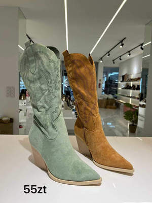 Kozaki damskie 7ARQ457.GREEN CAMEL (36/41,12par)