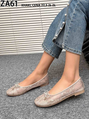 Balerinki damskie ZA61.BEIGE (36/41,12par)