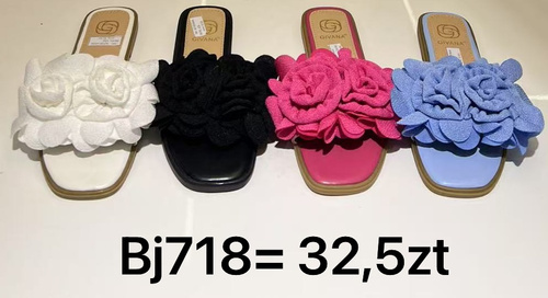 Klapki damskie BJ718.KOLORDOWYBORU (36/41,12par)