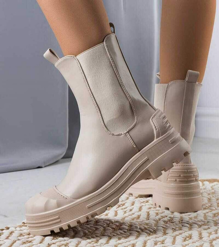 Botki damskie 7A8800.BEIGE Nieocieplane (36/41,12par)