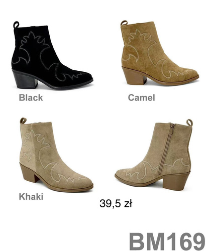 Botki damskie 7ABM169.KOLORDOWYBORU Ocieplane (36/41,12par)