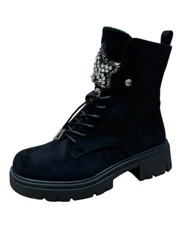 Botki damskie ocieplane 7AA-921.BLACK (36/41,12par)