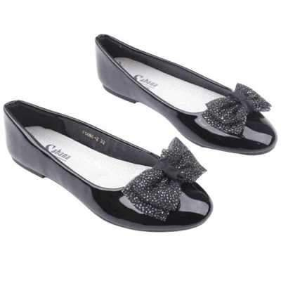 Balerinki dziewczęce 5AF56BC-2.BLACK (31/36,12par)