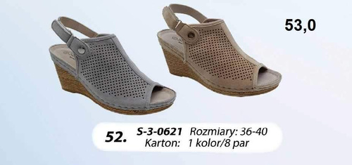 Sandały damskie 7A0621.KOLORDOWYBORU (36/40,8par)