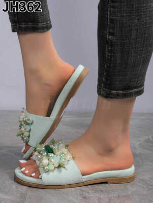 Klapki damskie 7AJH362.GREEN (36/41,12par)