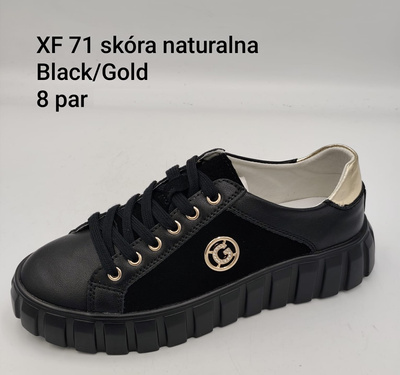 Buty sportowe damskie 7AXF71.BLACK/GOLD (36/41,8par)