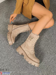 Botki damskie ocieplane 7ADA183.KHAKI (36/41,12par)