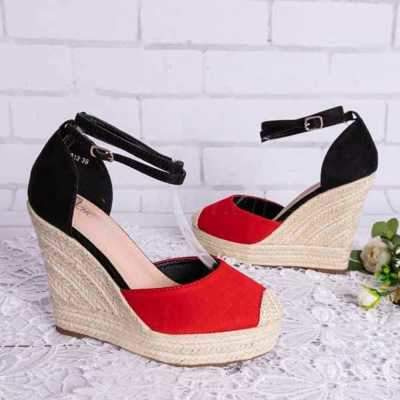 Sandały damskie   7AN19-513.RED  (36/41,12par)