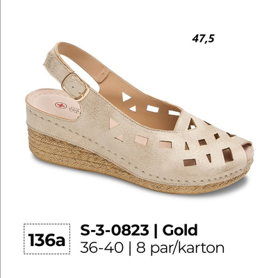 Sandały damskie3-0823.GOLD (36/40,8par)