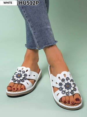 Klapki damskie   7AHU512.WHITE  (36/41,12par)