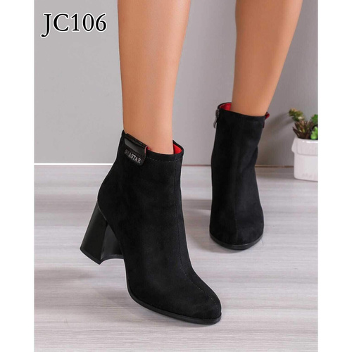 Botki damskie ocieplane  7AJC106.BLACK   (36/41 ,12par)