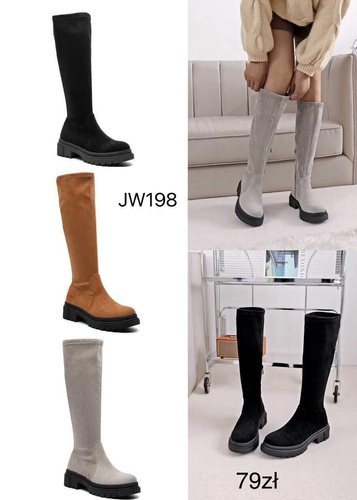 Kozaki damskie JW198.BROWN (36/41,12par)