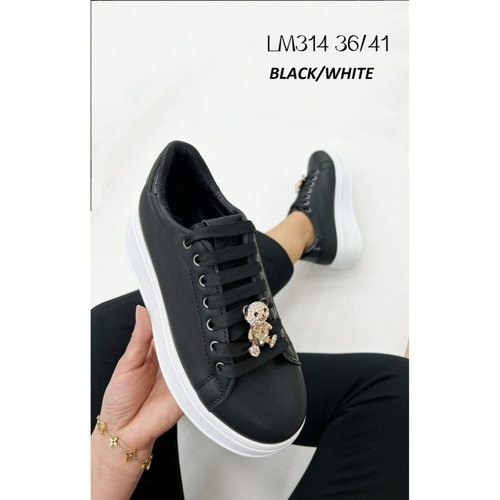 Buty sportowe damskie LM314.BLACK/WHITE (36/41,12par)