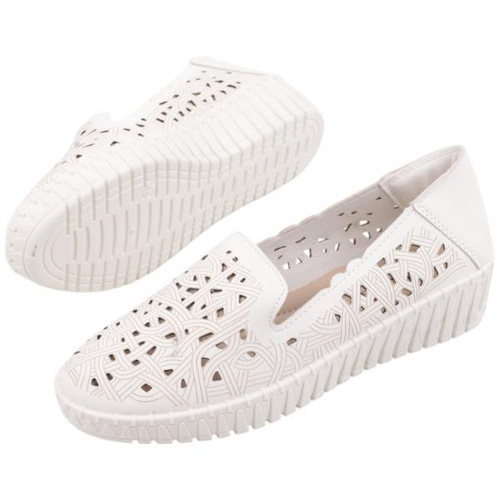 Balerinki damskie F42-5.WHITE (36/41,12par)