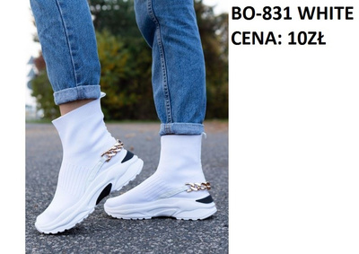 Buty sportowe damskie BO-831.WHITE (36/41,12par)