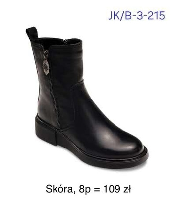Botki damskie  7AB-3-215.BLACK   (36/41,8par)