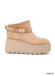 Botki damskie ocieplane A6600-63.KHAKI (36/41,12par)