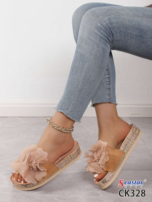 Klapki damskie CK328.KHAKI (36/41,12par)