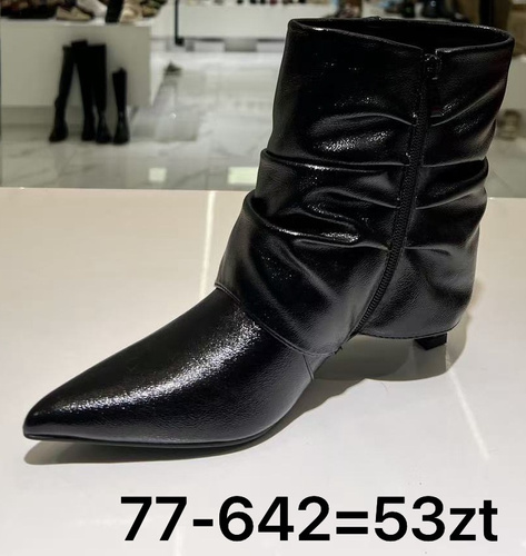 Botki damskie ocieplane 77-642.BLACK (36/41,12par)