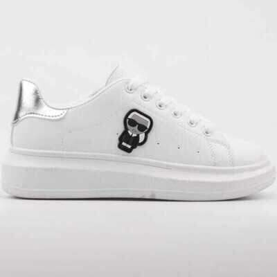 Buty sportowe damskie B1239A-8.WHITE/SILVER (36/41,12par)