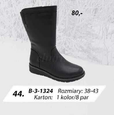 Botki damskie   7AB-3-1324.BLACK   (38/43,8par)