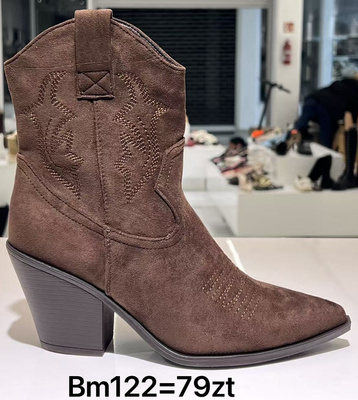 Botki damskie ocieplane BM122.BROWN (36/41,12par)