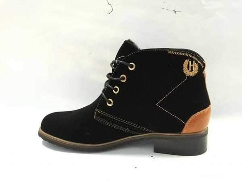 Botki damskie 7AB1490L-1.BLACK/BROWN Ocieplane (36/41,8par)