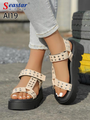 Sandały damskie AI19.KHAKI (36/41,12par)